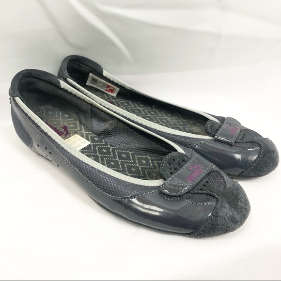PUMA Zandy Grey Purple Ballet Flats 7.5